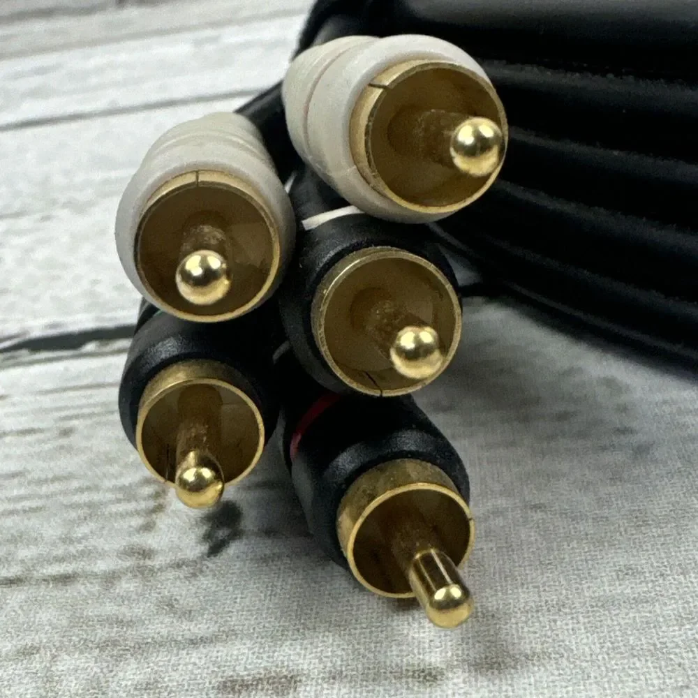 RCA‎ Component Video Cable Audio Cord Wire 5 RCA Connectors Approx 12' Long